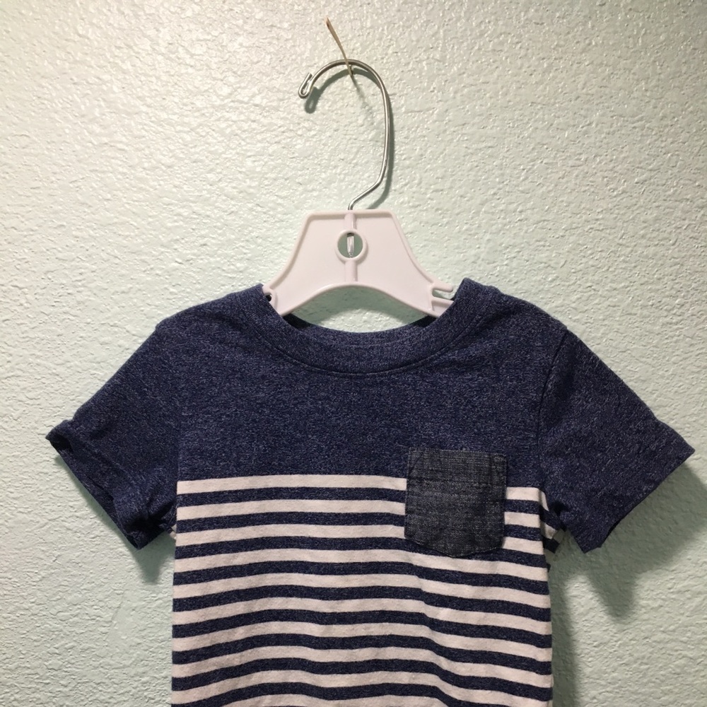Cat & Jack Striped Tee 18 Months w/ Pocket